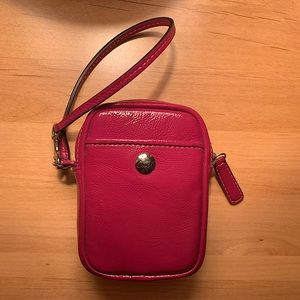 Small Pink Coach Wristlet
